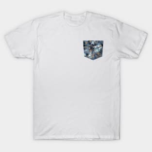 Pocket - Smoky Marble Watercolor Dark T-Shirt